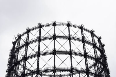 Low angle view of ferris wheel against clear sky