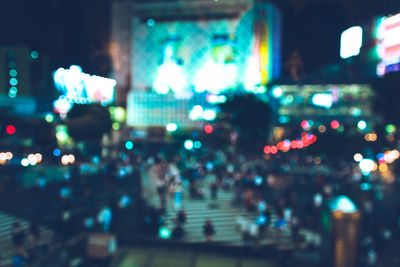 Defocused lights at night