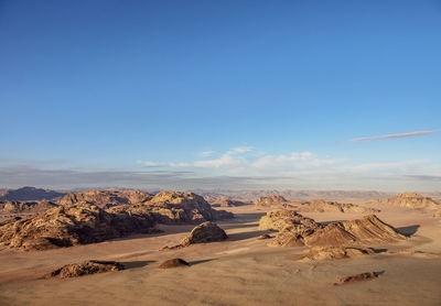 Scenic view of desert against sky