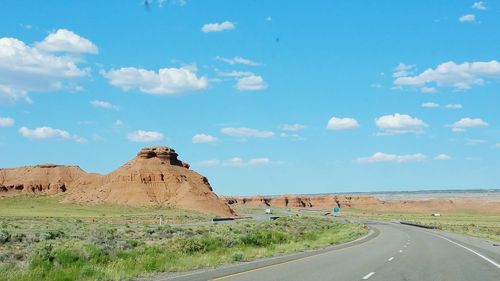 Road passing through landscape