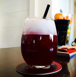 Close-up of drink on table