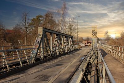 View of bridge against cloudy sky