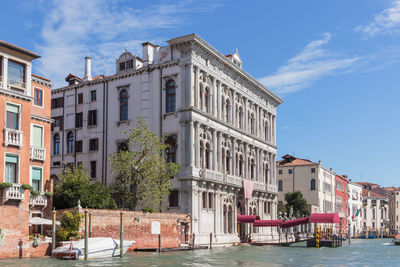 Buildings along canal in venice