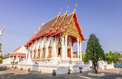 Low angle view of temple against sky