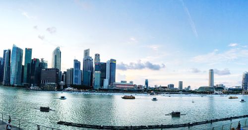 City skyline with waterfront