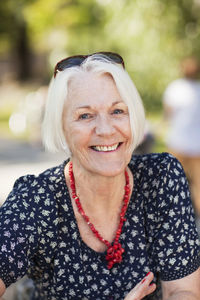 Portrait of senior woman smiling