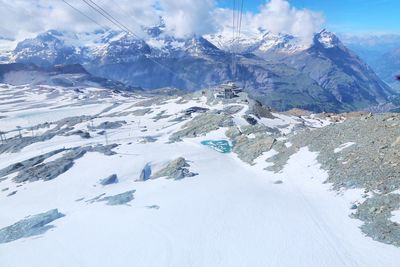 Scenic view of snow covered landscape