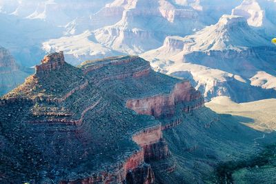 High angle view of rock formations