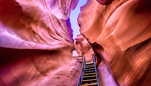 Low angle view of rock formation