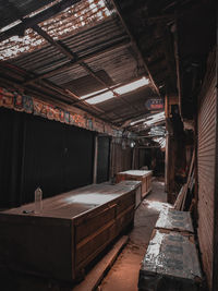 Interior of abandoned building