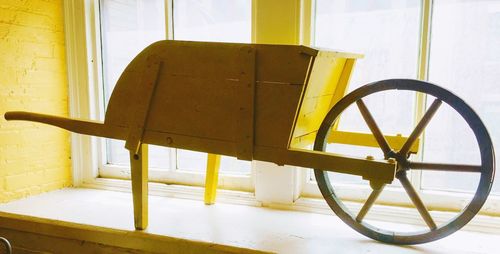 Close-up of yellow window