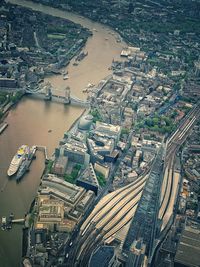 High angle view of cityscape