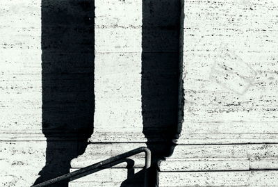 Close-up of shadow on white surface