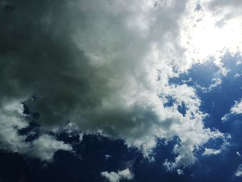 Low angle view of clouds in sky