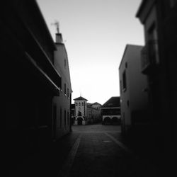 Street leading towards buildings