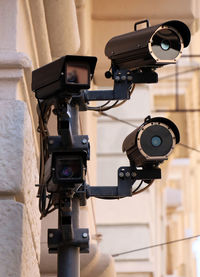 Close-up of security camera