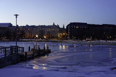 Bridge over river in city