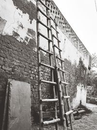 Exterior of old building against clear sky