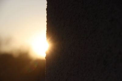 Silhouette of sun during sunset