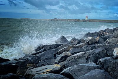 Scenic view of sea against sky