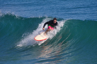 Man surfing in sea