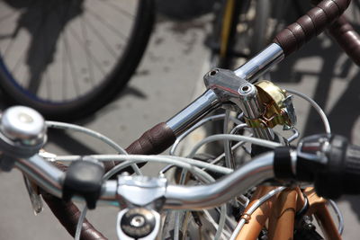 Close-up of cropped bicycle