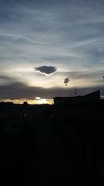 Clouds in sky at sunset