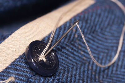 Close-up of feathers on table
