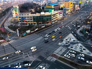 High angle view of cityscape