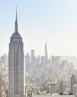 Scenic view from the rockefeller center in manhattan 