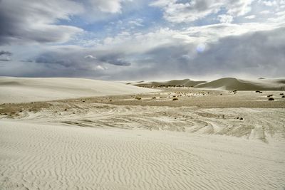 Scenic view of desert against sky