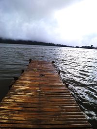 Pier in lake