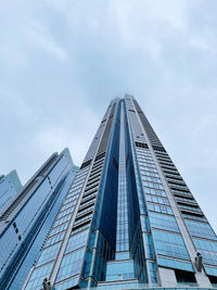 Low angle view of modern building against sky