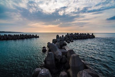 Scenic view of sea against sky