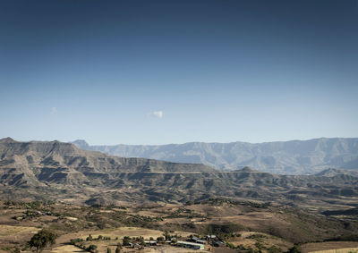 Scenic view of landscape against clear sky