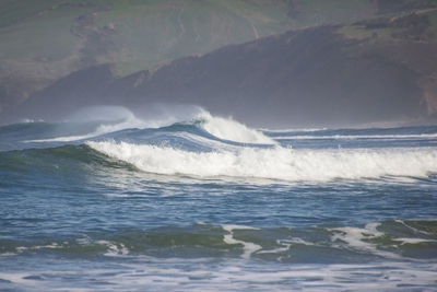 Scenic view of sea waves