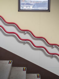 Low angle view of pipes on table at home