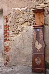 Close-up of weathered wall of old building