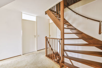 Low angle view of spiral staircase