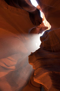 Low angle view of rock formation