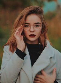 Portrait of beautiful young woman