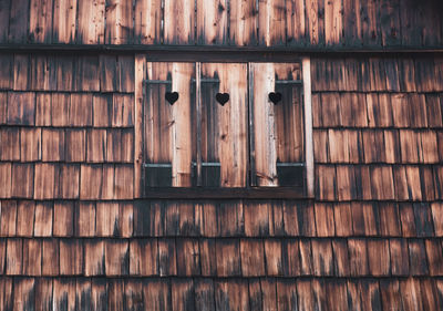 Full frame shot of wooden structure