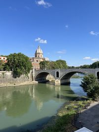 Panoramic view from the banks of the river tiber.