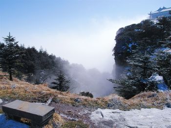 Scenic view of landscape against clear sky