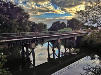 View of river with trees in background