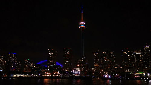 City skyline at night