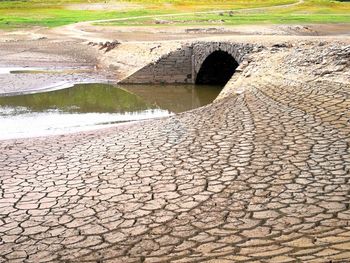 Full frame shot of cracked land
