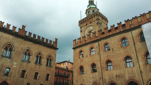 Low angle view of buildings against sky