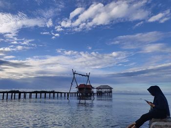 Blue sky and blue sea