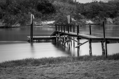 Scenic view of lake against trees